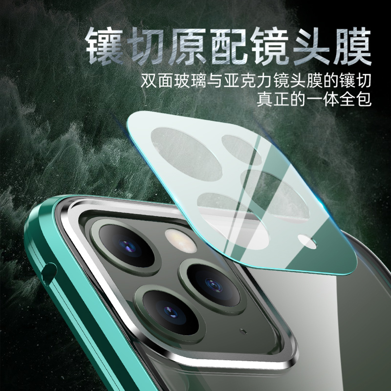 [型号可选]圣幻 iphone13/12promax/mini手机壳11pro自带镜头圈苹果11双面玻璃全包防摔潮牌透明高清大图