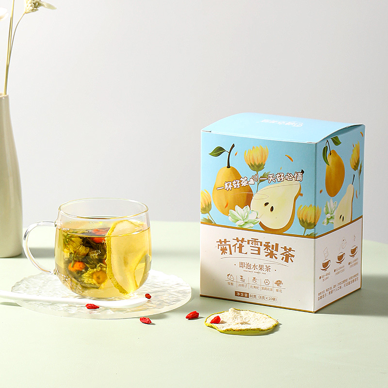 蒲草茶坊菊花雪梨茶茉莉花决明子冰糖雪梨茶独立包装养生花草茶高清大图