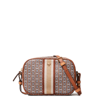 [直营]托里.伯奇(TORY BURCH) Gemini Link拉链款涂层帆布迷你相机包女士单肩包斜挎包 TB女包