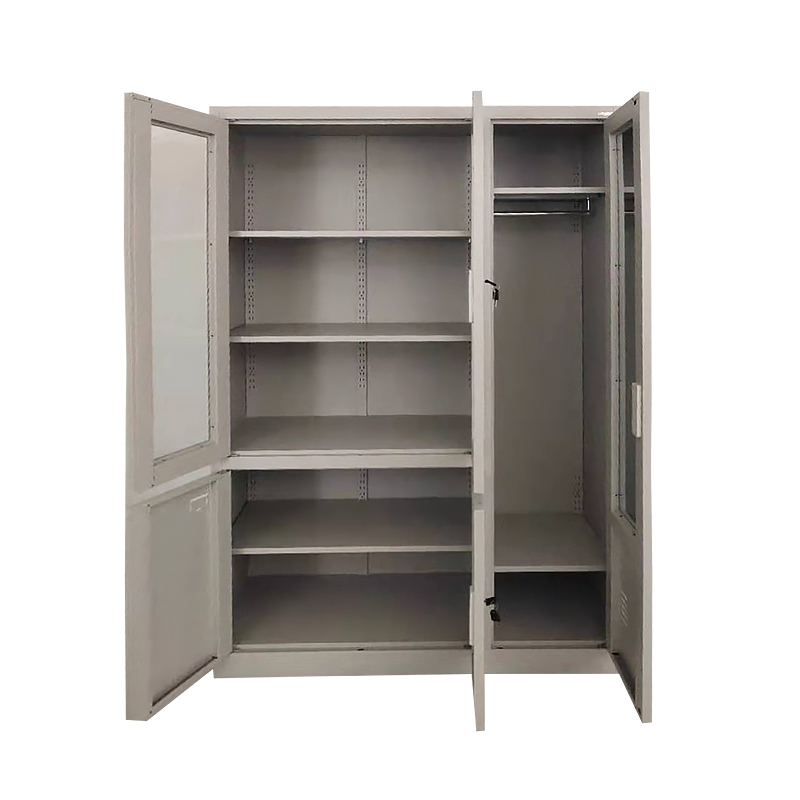 甲泰家具 平开玻璃门五门文件更衣柜
