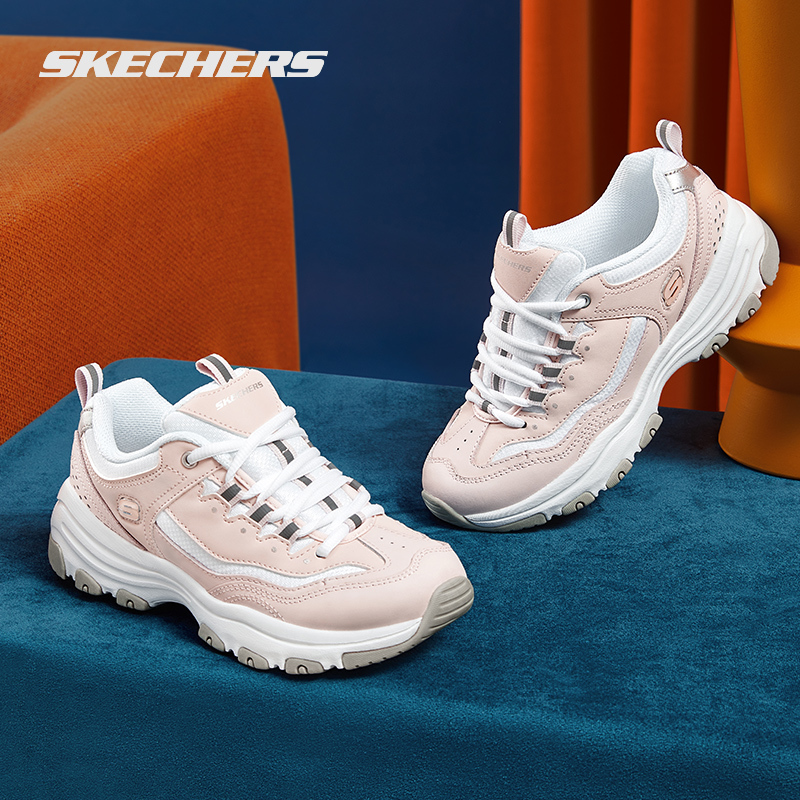 Skechers斯凯奇2021春季新款男女熊猫鞋经典轻便透气运动鞋老爹鞋