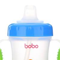 乐儿宝(bobo)安全软嘴杯PP学饮杯水杯水壶 170ML橙色 适用年龄6个月以上