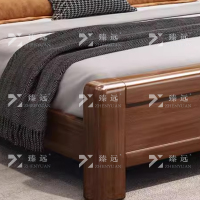 臻远 ZY-X161 实木床抽屉款 1.8m+2个床头柜+床垫