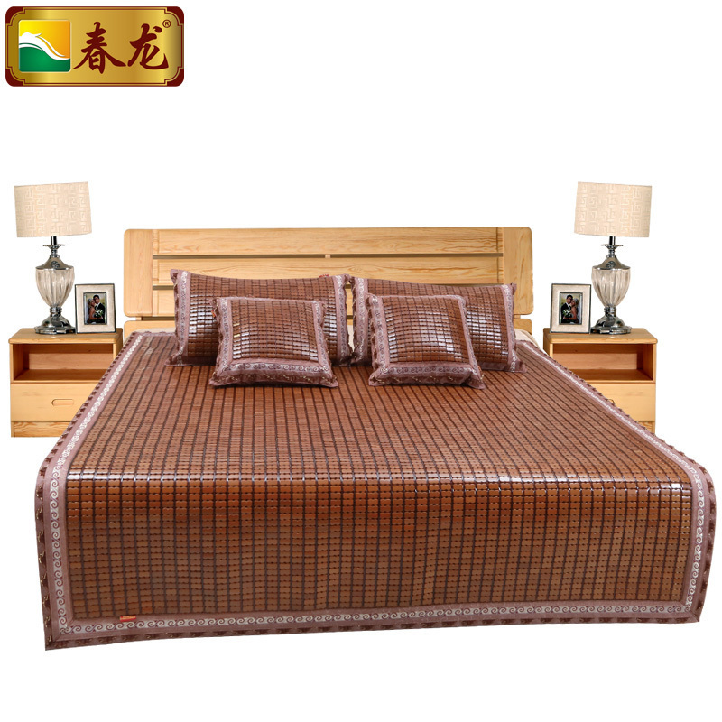 春龙凉席麻将席竹席1.5米夏季可折叠床席1米8双人床纯色席子学生宿舍单人席冰丝席藤席空调席