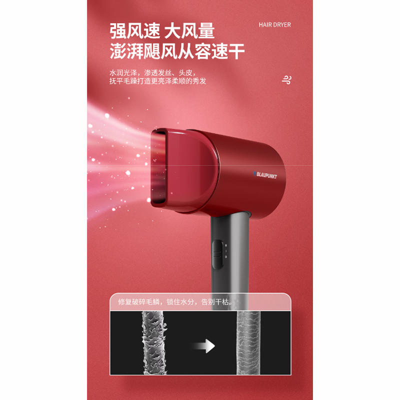 (顺丰发货)蓝宝(BLAUPUNKT)家用大功率电吹风BP-HC005高清大图