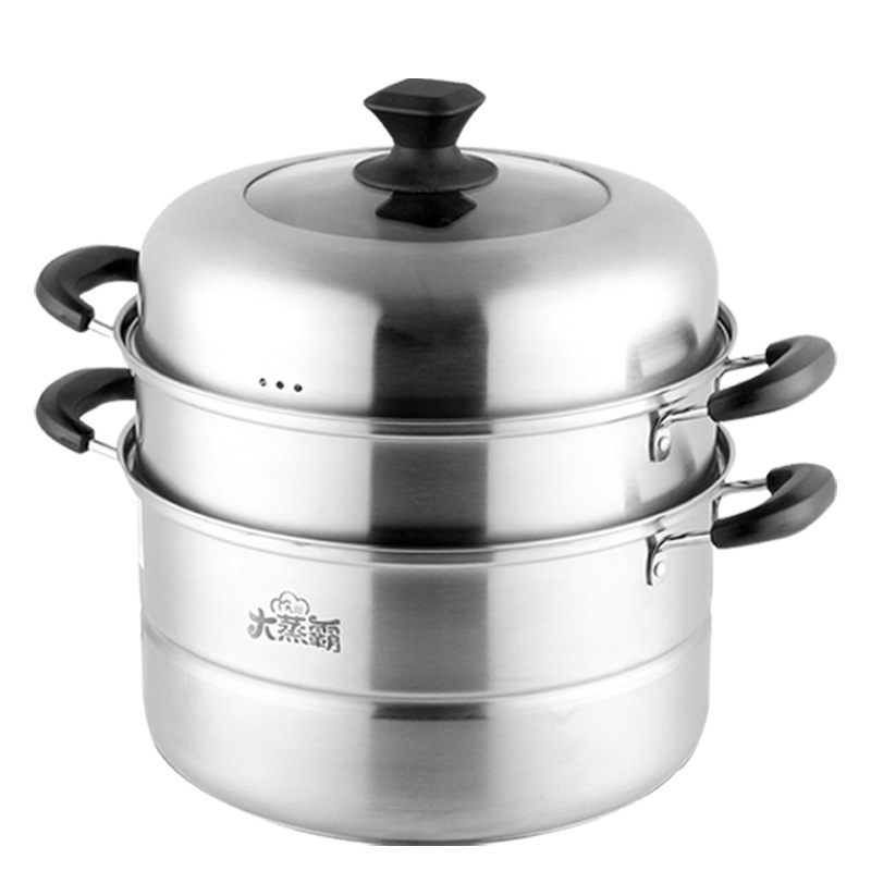 九阳(Joyoung)蒸锅 ZGH2801 双层蒸锅 食品级不锈钢 拱盖设计 28cm 磁炉通用