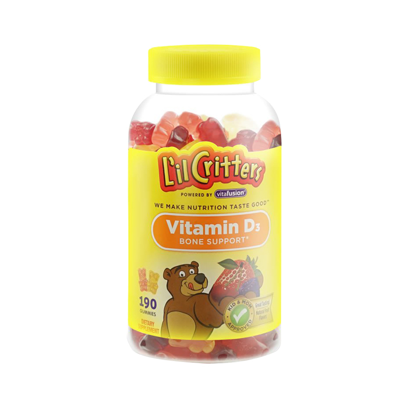L’il Critters 丽贵 儿童天然果味维生素D3小熊软糖(190粒)