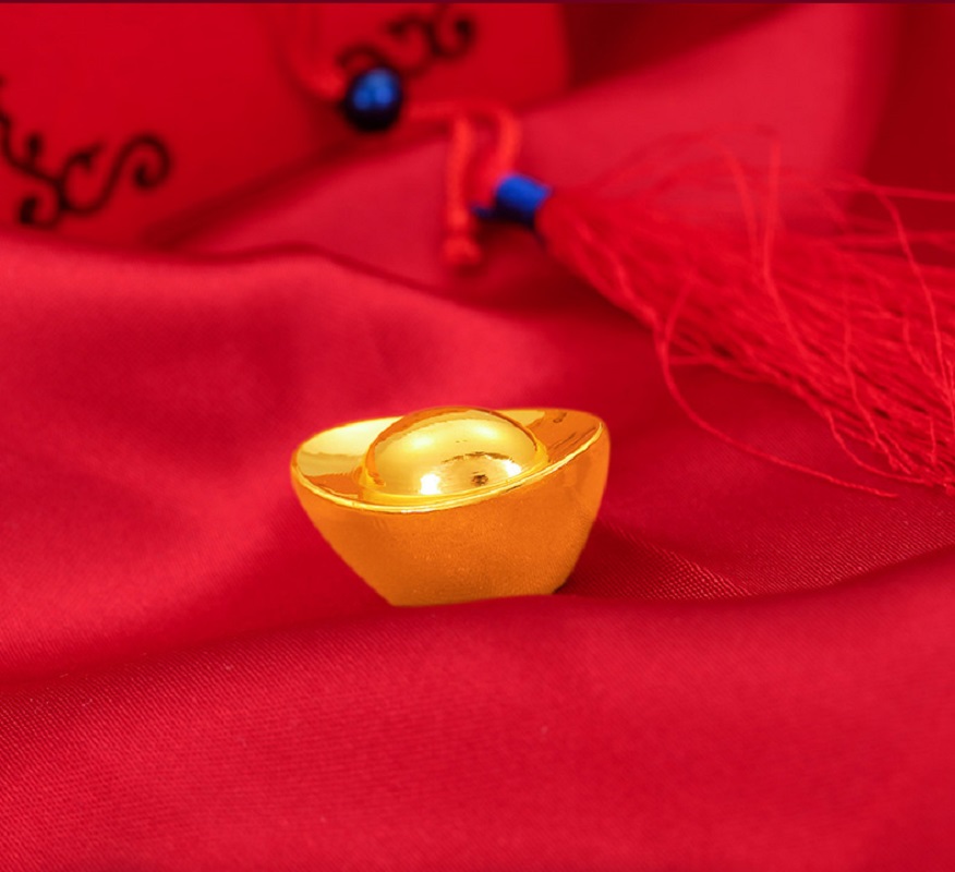 黄金足金9999投资收藏小金黄金元宝1克