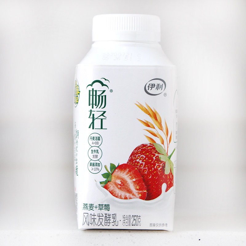 伊利畅轻风味发酵乳 燕麦草莓 250g