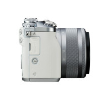 佳能(Canon) EOS M6 微单数码相机/单电照相机 15-45 IS STM 防抖单镜头套装 2420万像素 WIFI分享 翻转自拍 Vlog拍摄 白色 礼包版