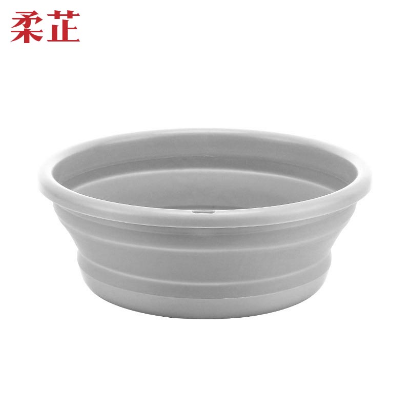 柔芷 可折叠塑料盆 32cm/个