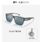 BENEUNDER蕉下方框近视墨镜女FO32624可套眼镜男可折叠防晒套镜偏光太阳镜 薄灰咖[超轻隐形折叠款套镜]