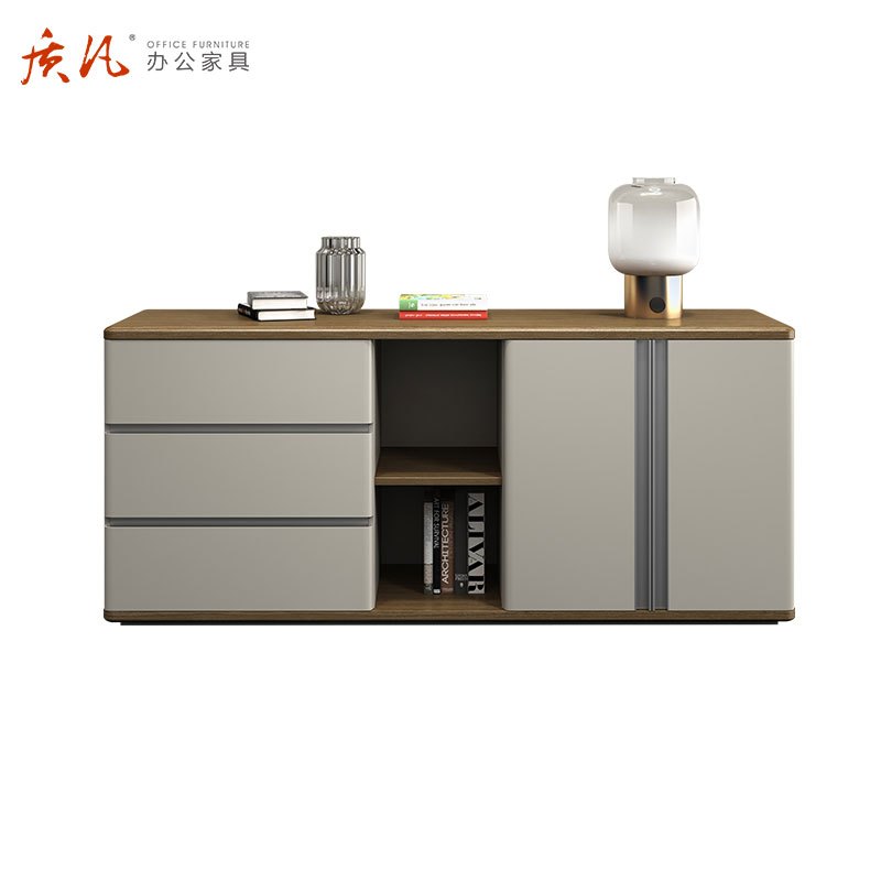 质凡办公柜储物柜矮柜储物木质家用茶水柜