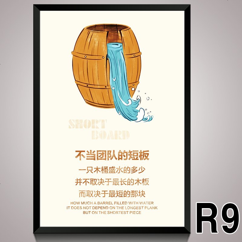 蘑菇说 励志挂画公司企业文化墙办公室装饰画约带框壁画会议室标语
