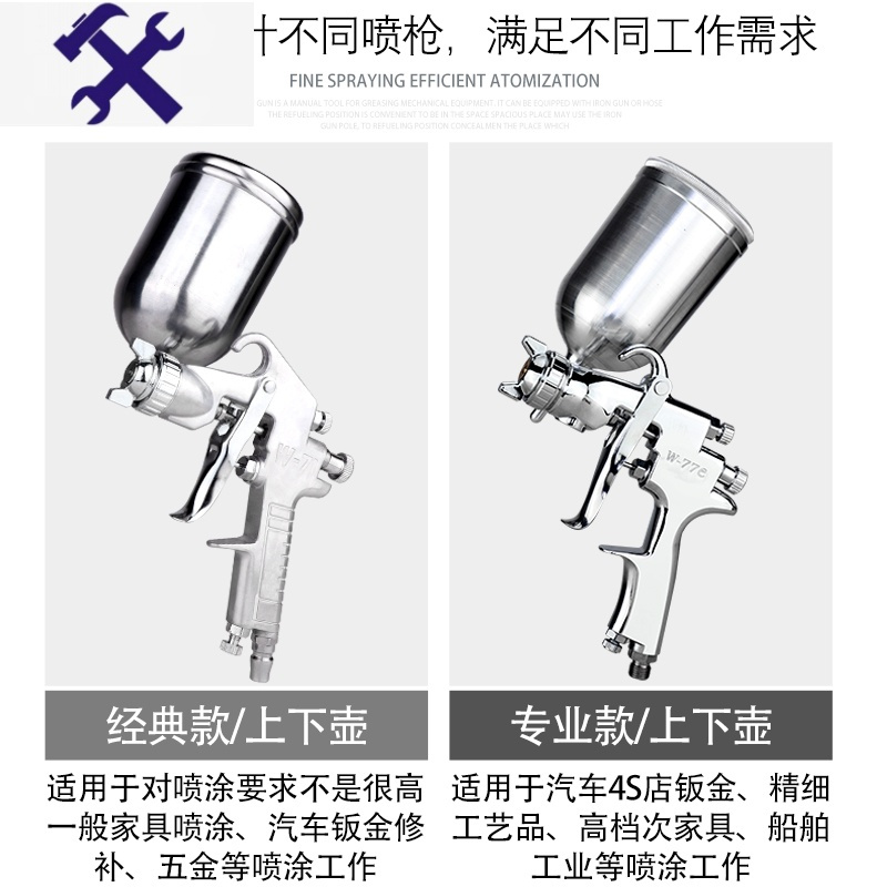 敬平气动喷漆枪小型喷涂机乳胶漆高雾化家具汽车油漆喷枪墙面涂料