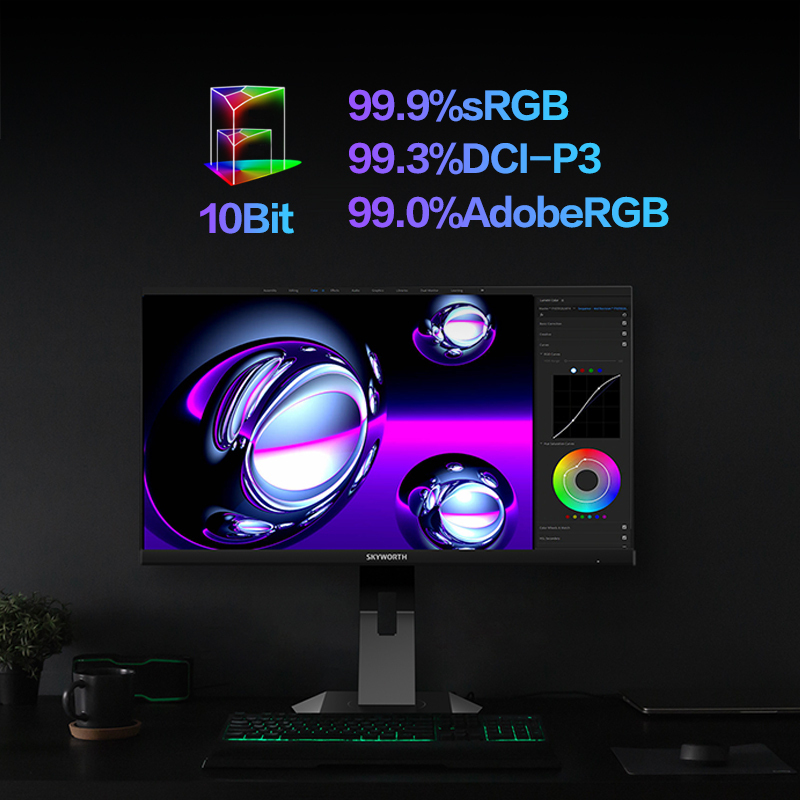 创维 27英寸 MiniLED显示器 4K 144Hz 150Hz 10.7亿色数 96W Type-C 2304分区 电竞显示器(F27G60U)U
