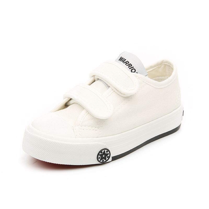 回力warrior童鞋儿童白色帆布鞋男童女童鞋透气白鞋运动鞋春秋季潮鞋