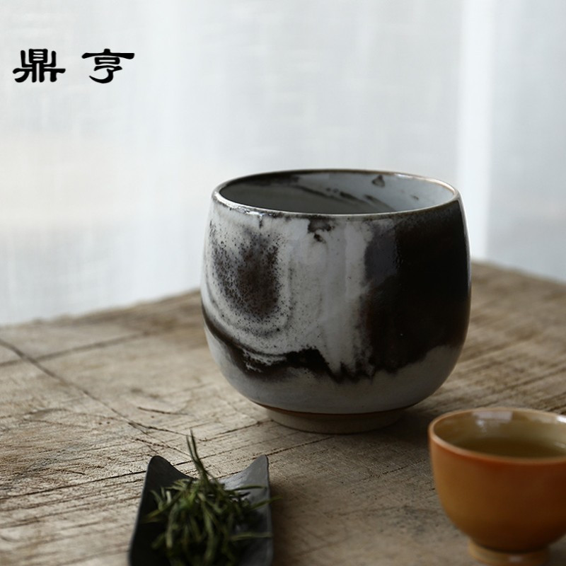 鼎亨茶洗陶瓷 志野烧窑变渣斗家用中号茶具配件茶道搭插花水洗建