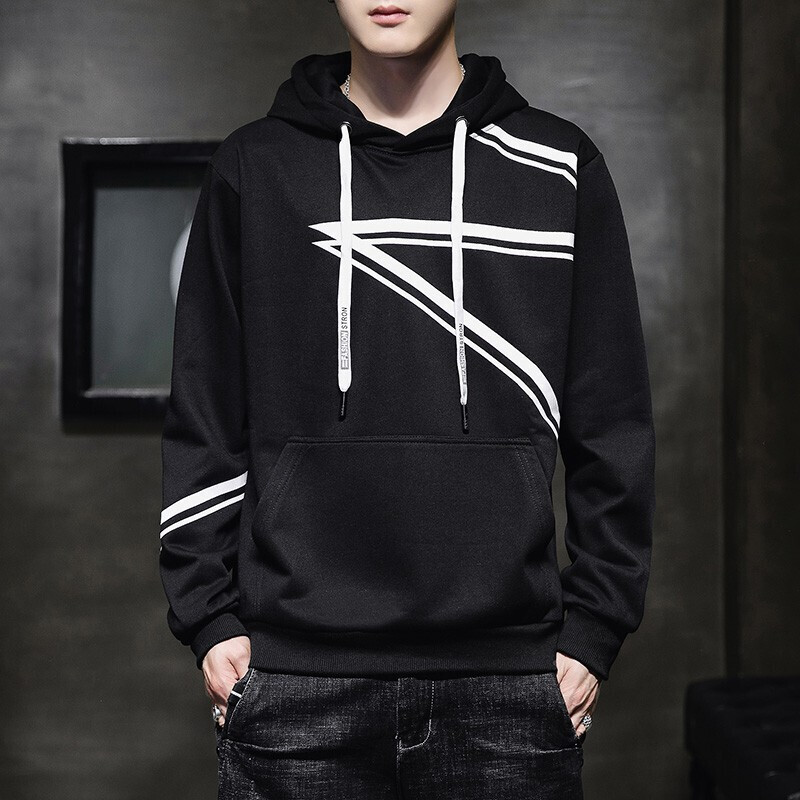 梵克公牛卫衣男 男士卫衣商务正装长袖t恤连帽外套2021春季新款青少年