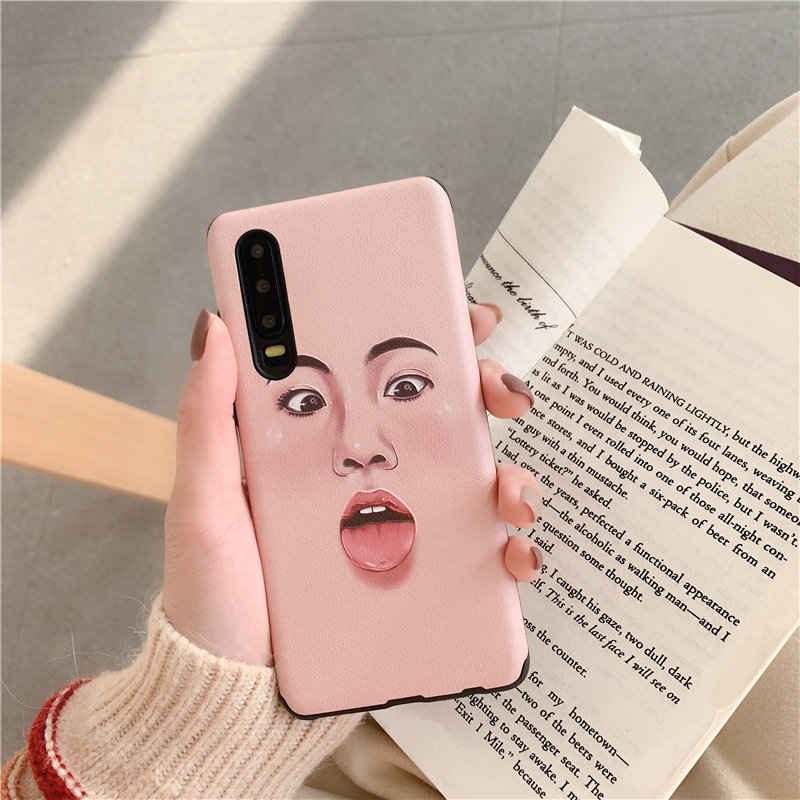 ins人脸自拍表情华为p30手机壳nova5pro荣耀20s20pro9x10浮nova43p20