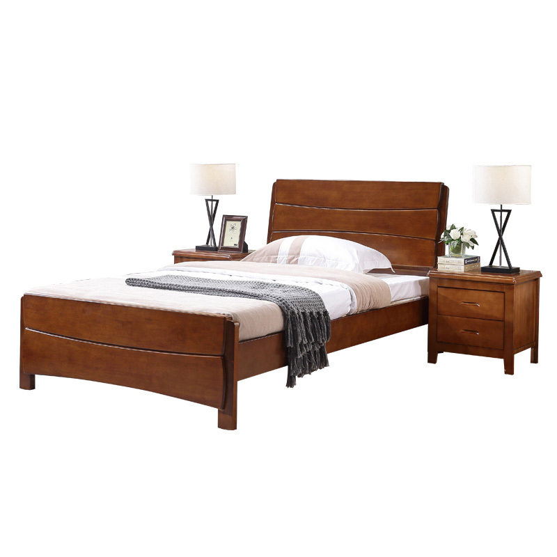 榭邦xbn办公家具实木床1米胡桃色