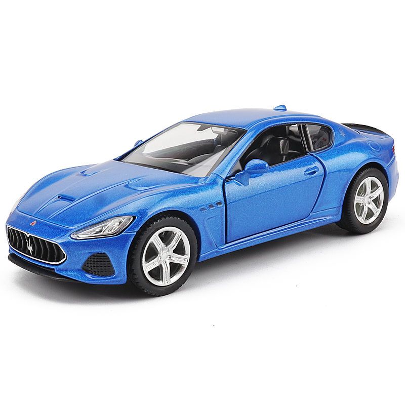 玛莎拉蒂gt跑车仿真合金车模儿童玩具车回力车男孩汽车摆件模型哈雷