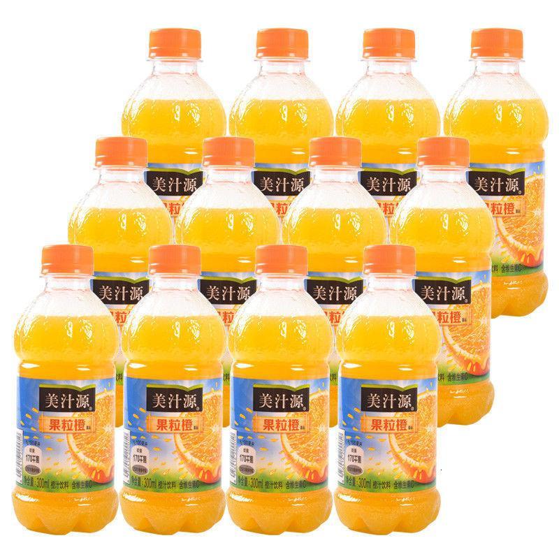 美汁源 果粒橙新鲜橙汁 迷你小瓶装 果味饮料300ml/瓶整箱
