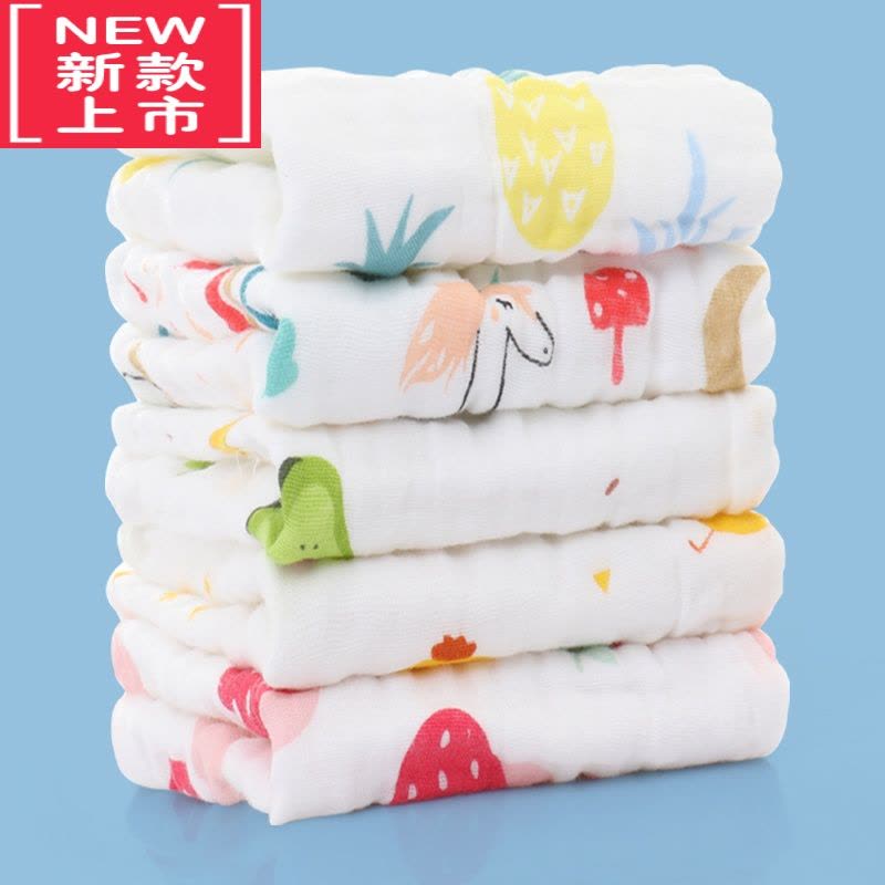 可莉允婴儿纱布洗脸毛巾新生儿口水巾宝宝长方形洗澡超软儿童小方巾图片
