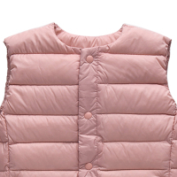 拉里宝贝Lioniebaby童装2019秋冬新品儿童轻薄羽绒服男女童内外穿保暖防风羽绒背心内搭豆沙粉