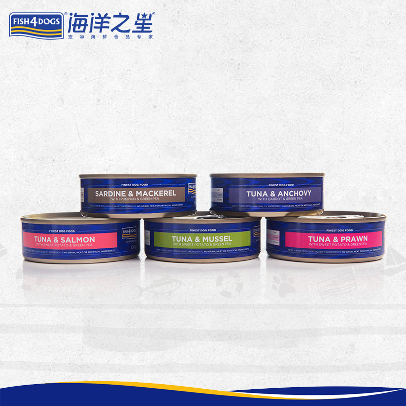 海洋之星进口狗罐头营养湿粮狗零食100g*6罐5种口味
