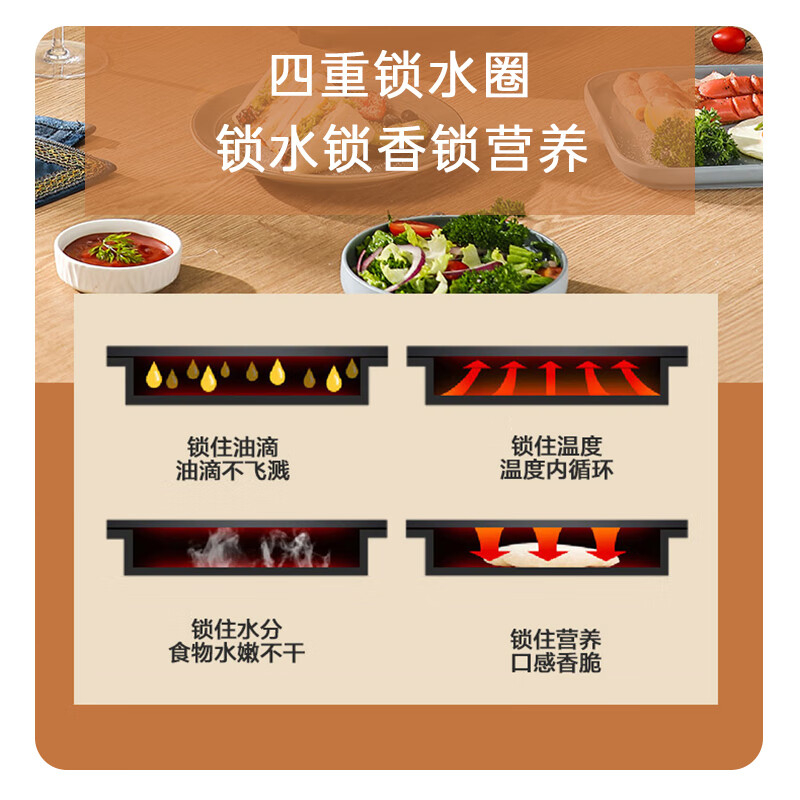 美的电饼铛MY-3510双面加热不粘涂层智能控温大容量煎烤一体家用电饼铛高清大图