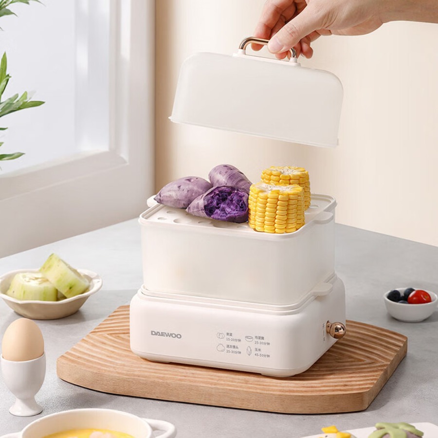 大宇(DAEWOO) 家用煮蛋器小型多功能电蒸锅DYZD-20W3/伯爵白