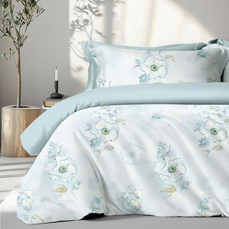 60s新疆棉印花四件套:洛水安澜高清大图