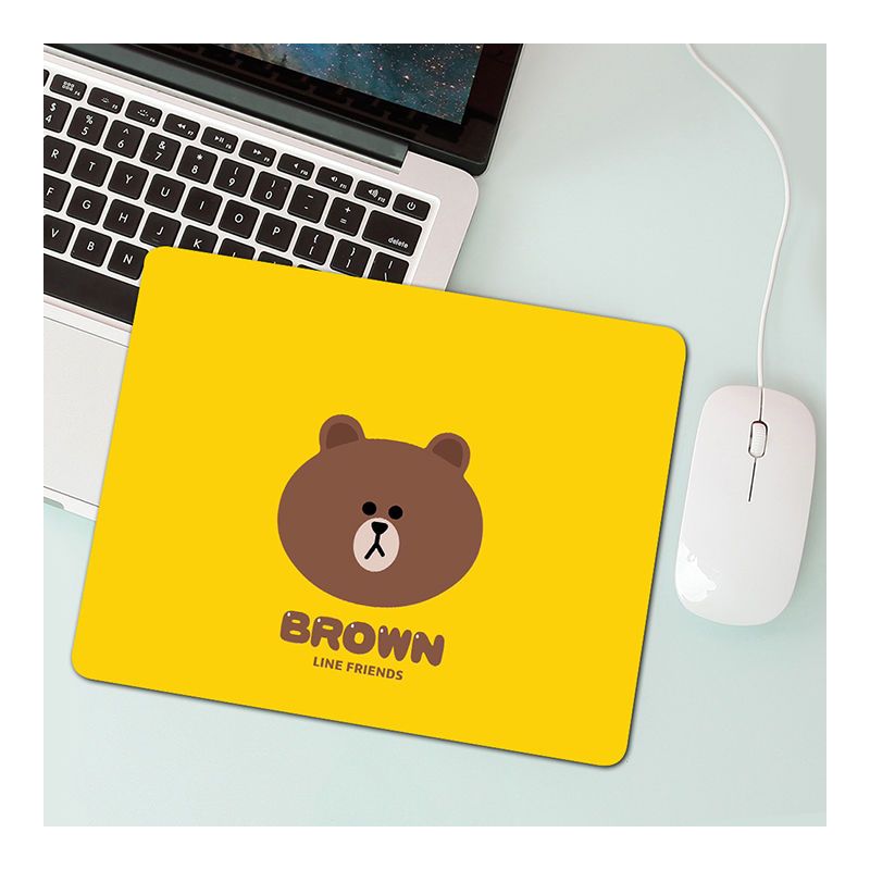 小号布朗熊鼠标垫可爱卡通学生办公加厚笔记本电脑鼠标垫学生创意
