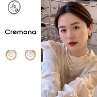 JiMi小香风珍珠款耳钉女2023新款洋气法式气质耳环轻奢高级感银银耳饰 珍珠款耳钉s925银针