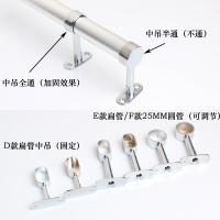 森美人衣柜挂衣杆五金配件法兰座不锈钢管座衣通托挂钩底座架圆管侧装顶 不锈钢高座全通25