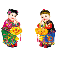 金童玉女19x35 节庆用新年装饰布置(10个/包)SCP-2191(此为单包价,起订25包不足起订量不发)