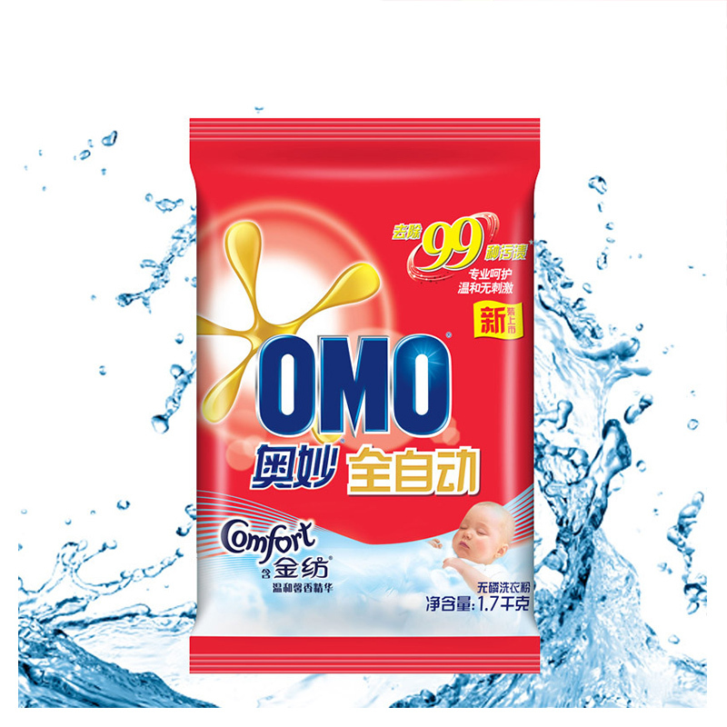 奥妙(OMO) 全自动无磷洗衣粉1.7kg 含金纺温和馨香精华[联合利华]