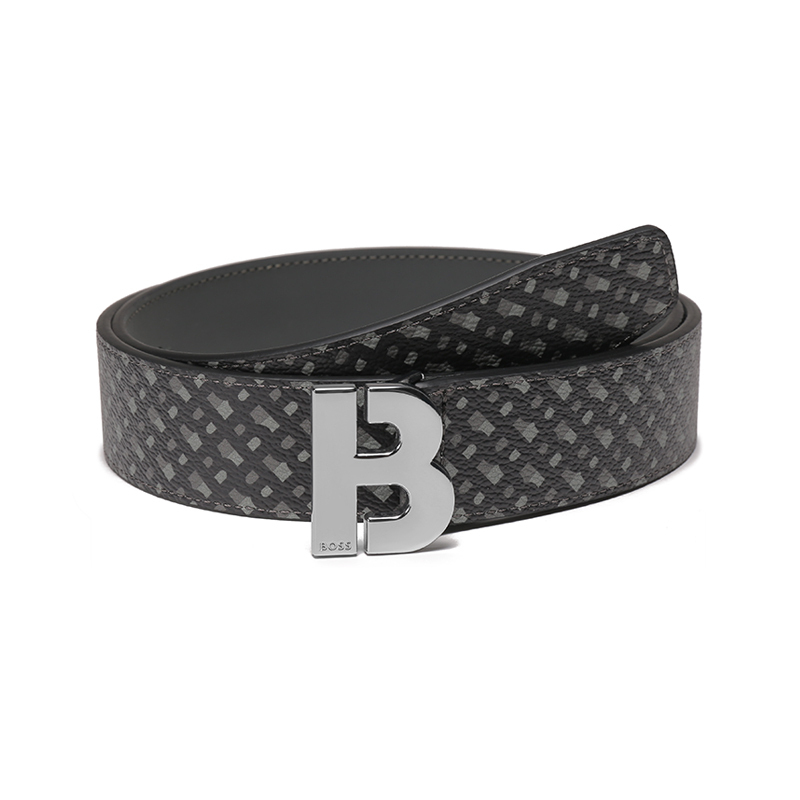 雨果博斯hugoboss男士不可裁剪b搭扣皮带腰带50475277