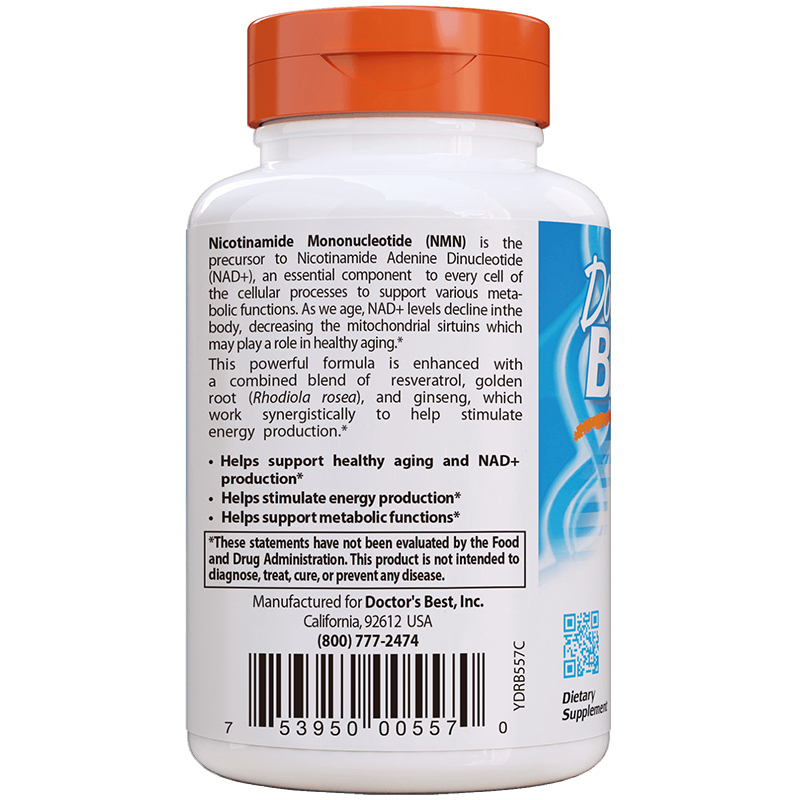 金达威 Doctor’s Best 多特倍斯NMN 9600单核苷酸60粒 [美国进口]