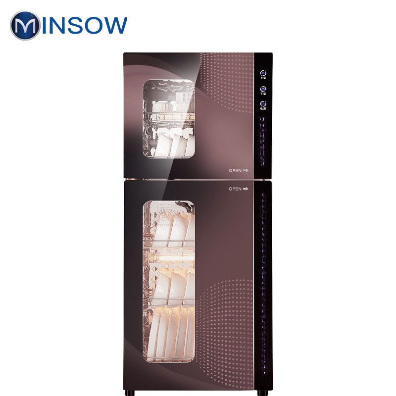 铭首(Minsow) ZTP-168R大容量消毒柜二星级 商用家用消毒柜立式 臭氧+125℃高温+远红外消毒 消毒碗柜