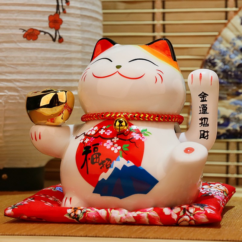 猫小摆件店铺开业收银台6寸家居客厅电动摇手自动招手 三维工匠 六寸摇手千万两猫高清大图