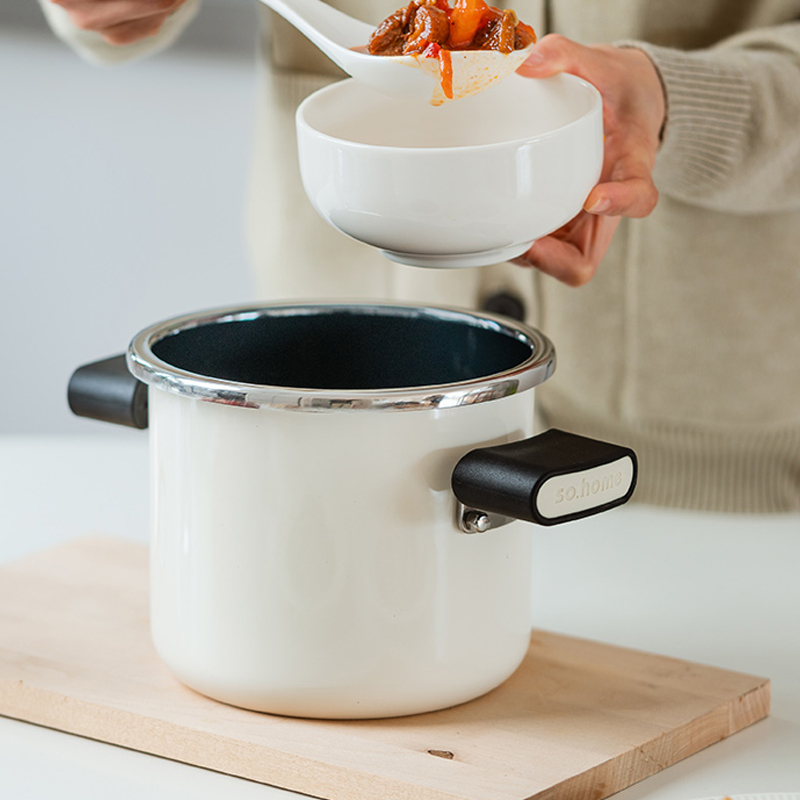 sohome进口珐琅不锈钢迷你高压锅家用锅煤气电磁炉专用80KPA新品 远天兰