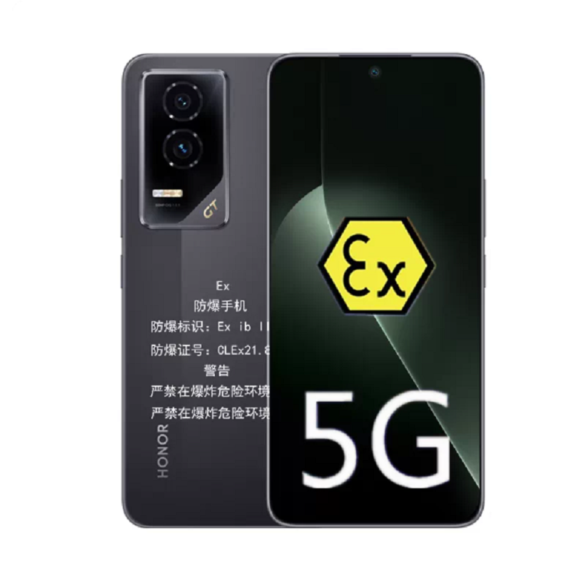 荣耀GT 幻影黑 12GB+256GB 第三代骁龙8芯 防爆手机 5G全网通制药厂化工厂石油本安型EX巡检防爆定制版高清大图