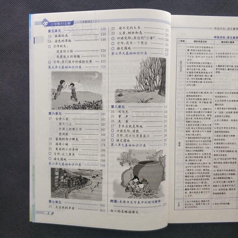 正版广西专用 三年级上册 2021秋小学教材全解 语文 数学 部编版 三年级语文 上册 广西专用