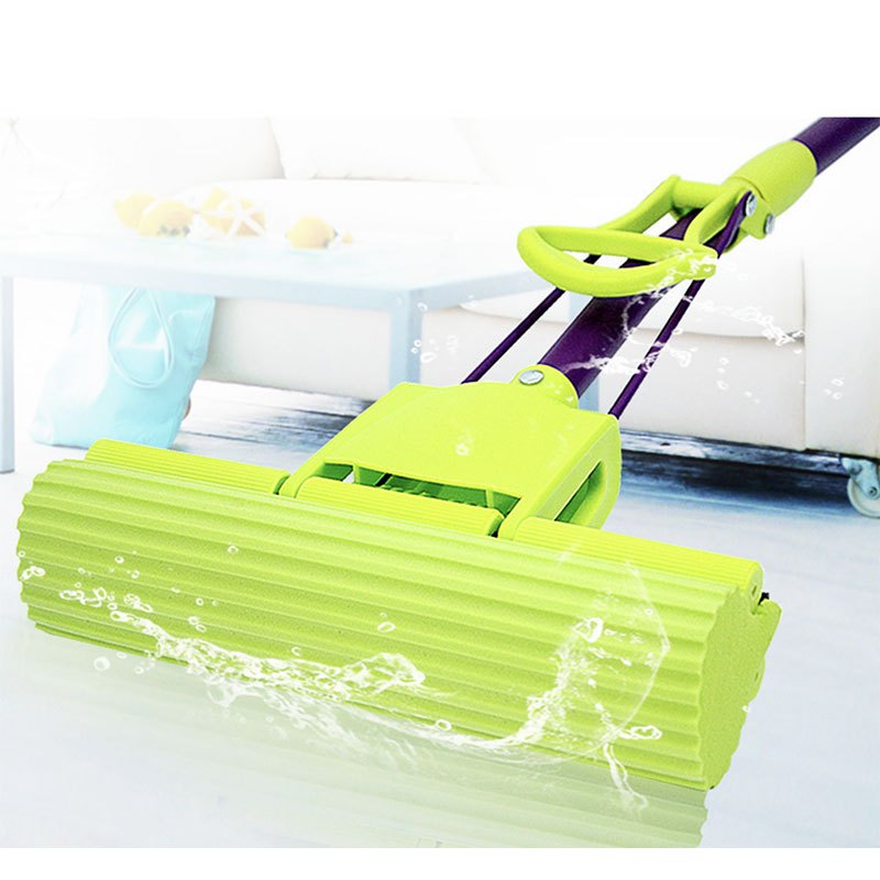 海绵拖把家用办公室吸水棉托地板挤水式清洁伸缩长杆工具985单只装