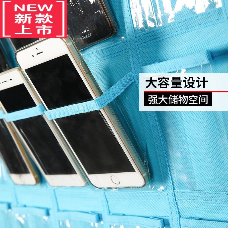 可莉允幼儿园晨检接送卡袋 挂墙挂式透明手机收纳袋 美容院面扑收纳挂袋图片