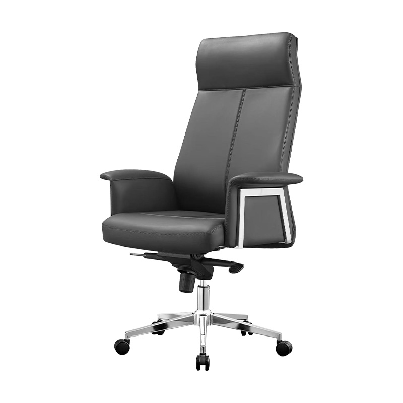 双朗 牛皮办公椅 S-JT113A 780*670*1260mm 黑色 张高清大图