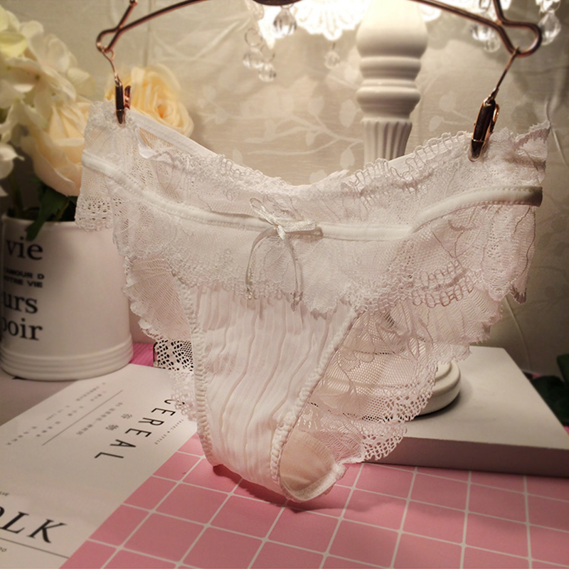 恋名媛欧洲气质名媛时尚雪纺透气蕾丝女士内裤女性感透明刺绣三角裤头