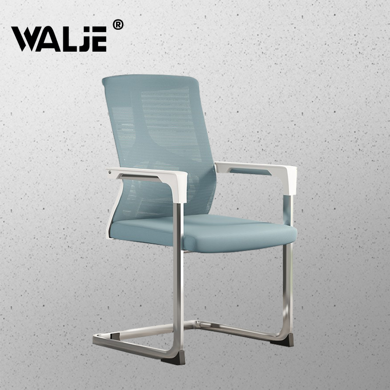 walje000219办公椅弓形职员椅接待洽谈型电脑椅